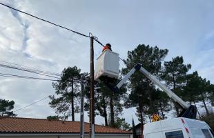 Visite de chantier à Cadaujac