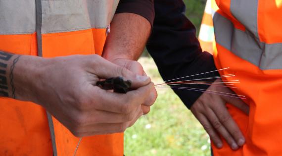 Main tenant une fibre optique